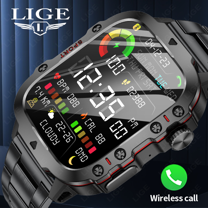 Do Oxygen Meter - Мужские спортивные умные часы LIGE для