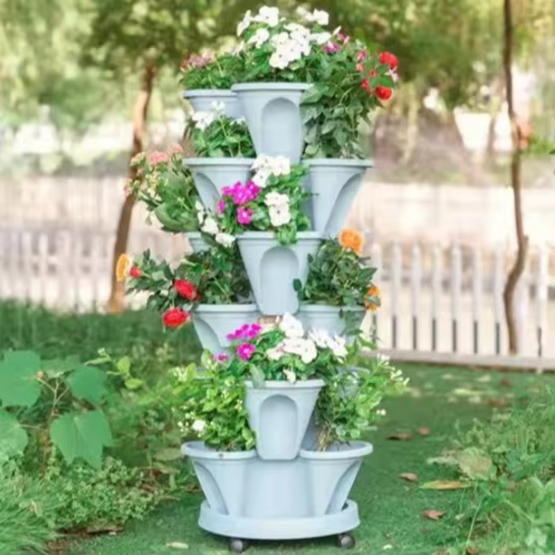 5-ярусный самополивающийся шта – обзор и цена Hydroponic Tower Planter